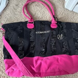 Victoria secret sequin tote bag